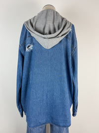 Risen Libby Hooded Zip up Denim Shirt