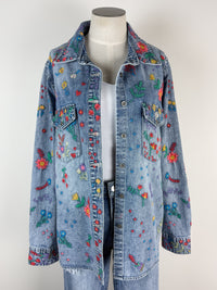 Billy T Flower Garden Denim Shirt