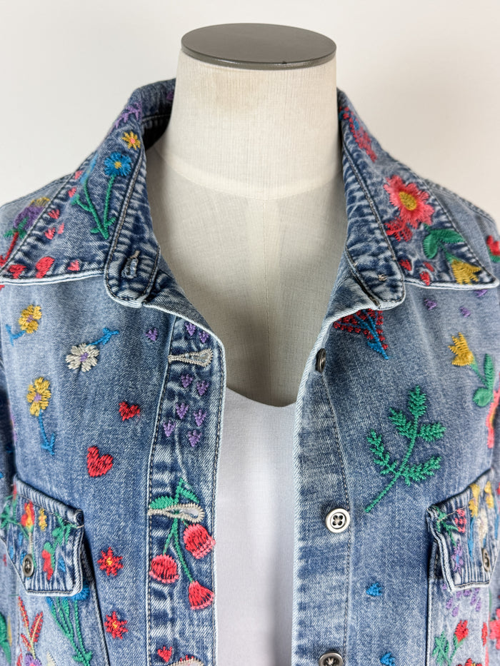 Billy T Flower Garden Denim Shirt