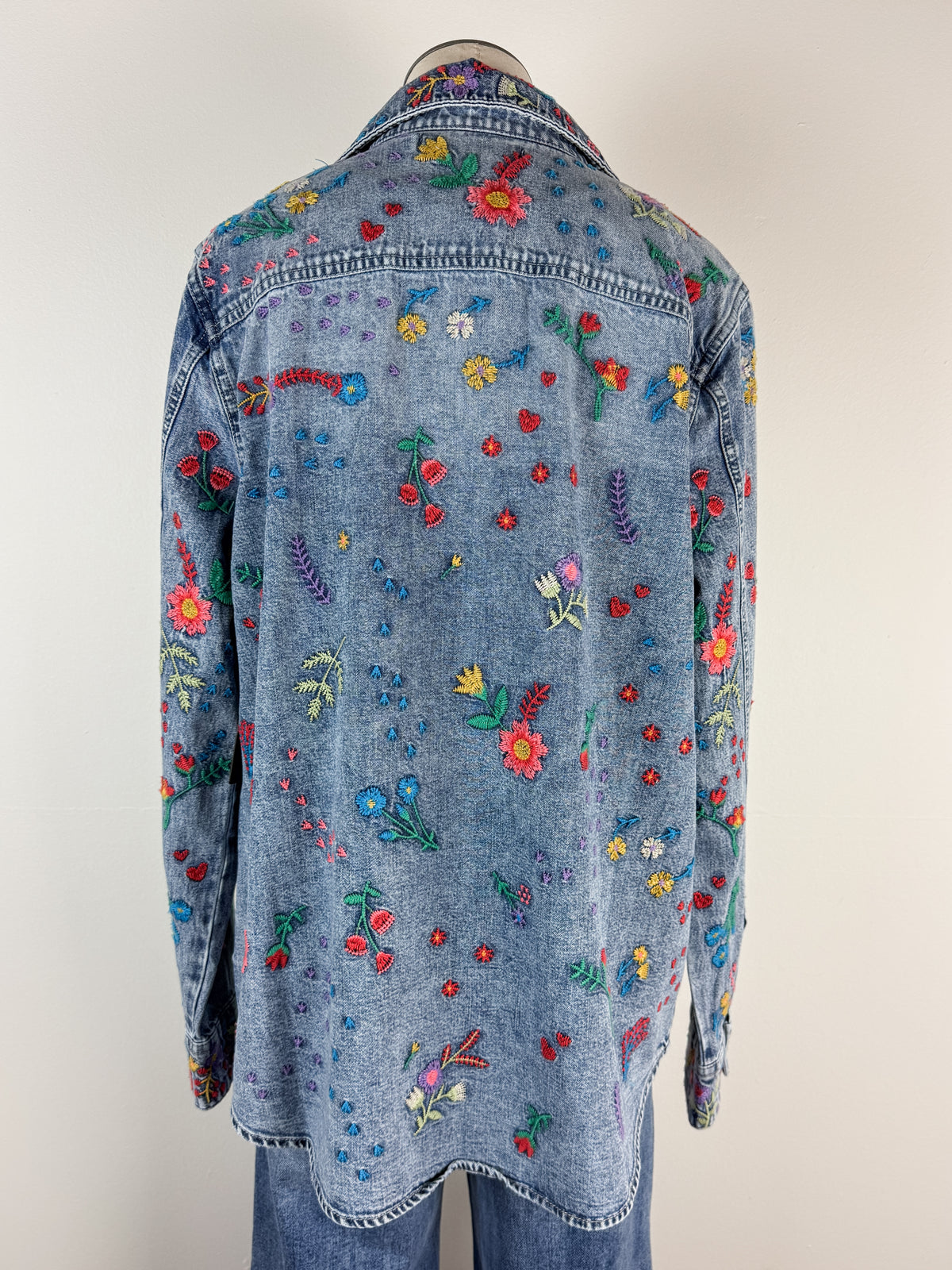 Billy T Flower Garden Denim Shirt