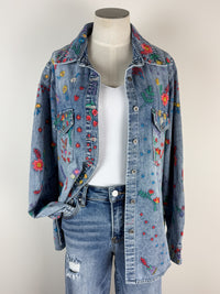 Billy T Flower Garden Denim Shirt