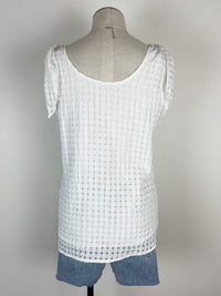 Shay Gingham Tank in White