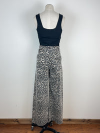 Mya Leopard Print Wide Leg Pant