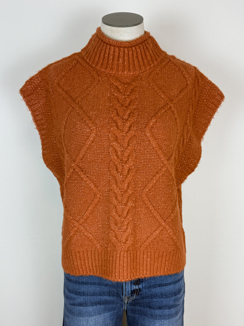 Nellie Sleeveless Sweater in Pumpkin