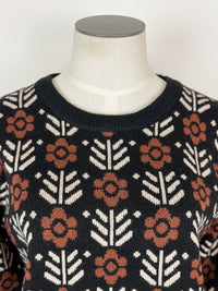 Alexis Short Sleeve Sweater in Black
