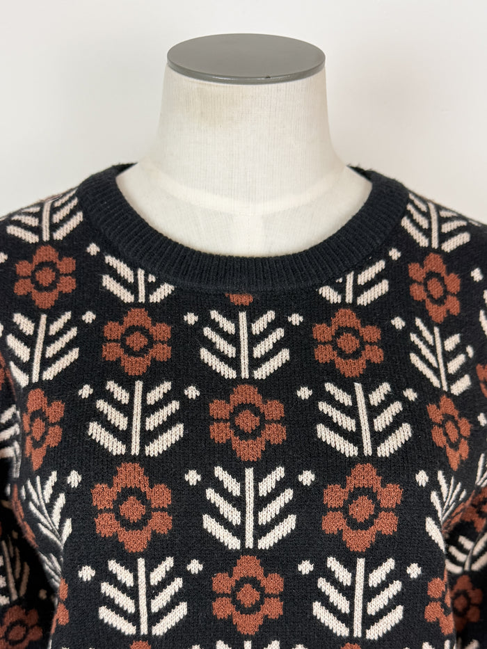 Alexis Short Sleeve Sweater in Black