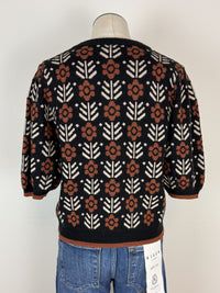 Alexis Short Sleeve Sweater in Black