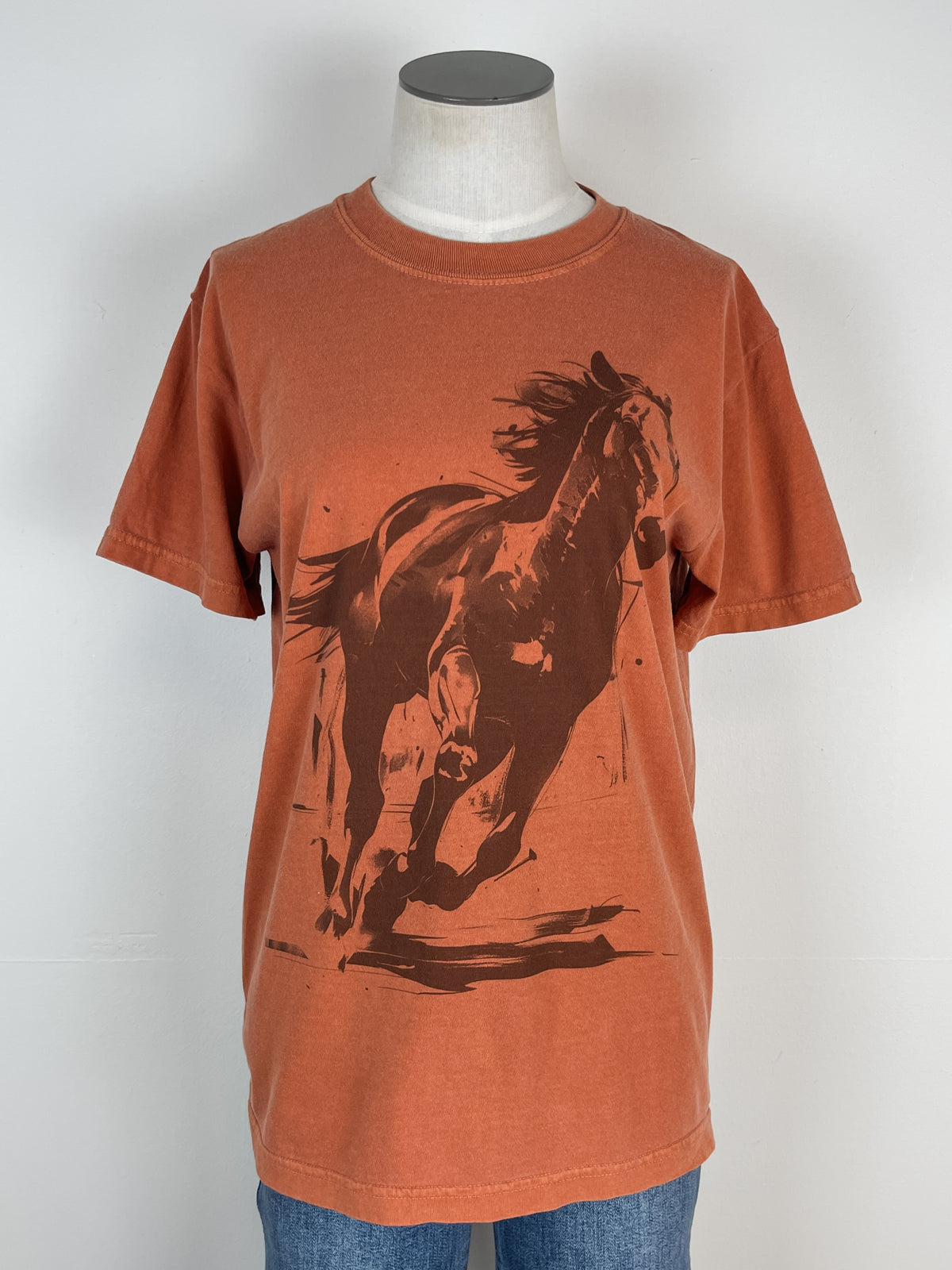 Wild Bronco Tee in Rust