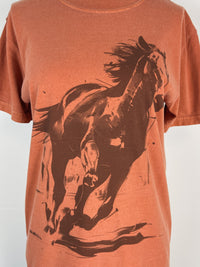 Wild Bronco Tee in Rust