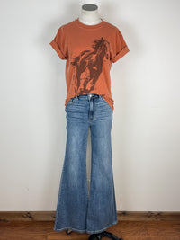 Wild Bronco Tee in Rust