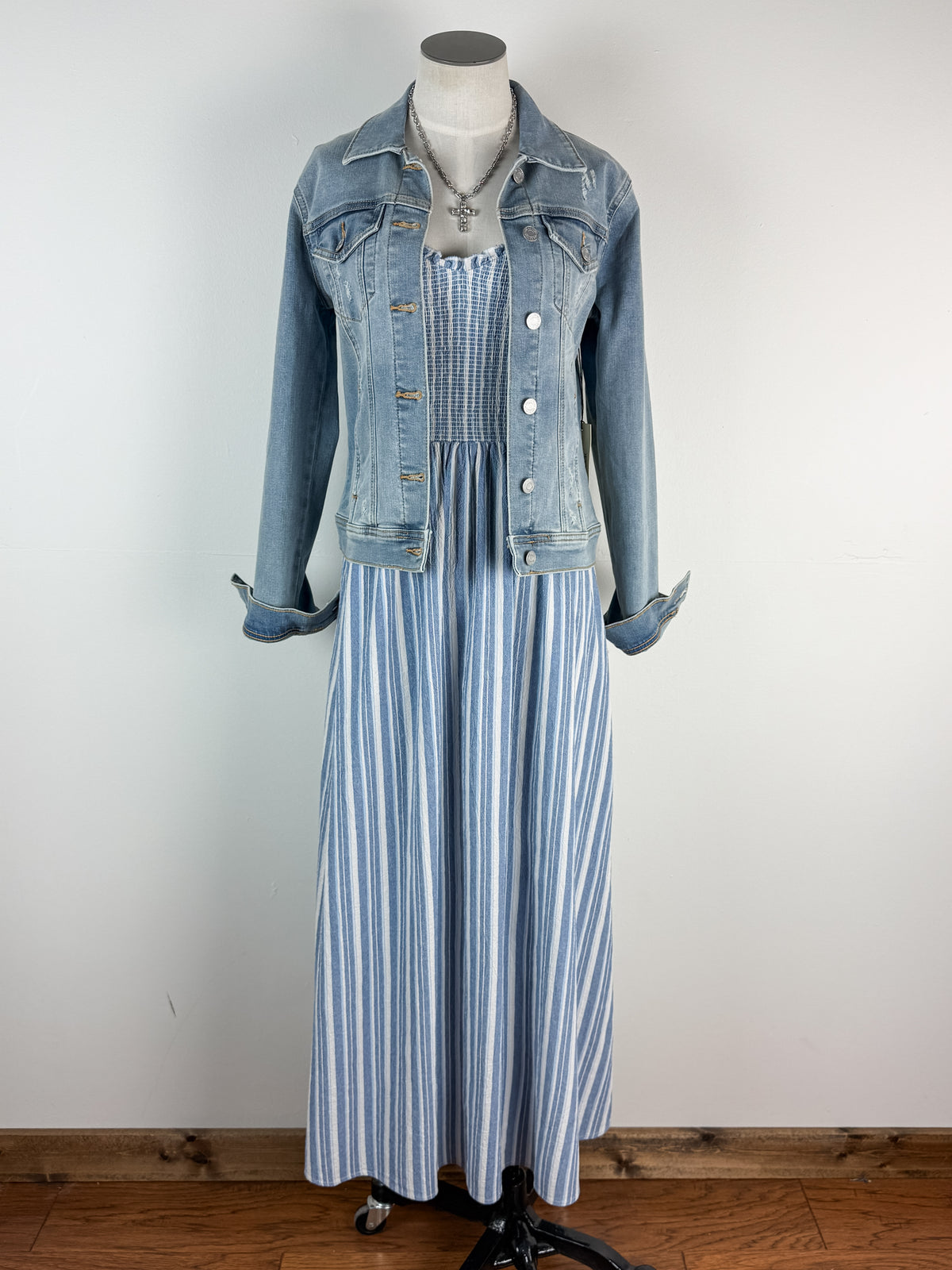 Margot Striped Midi Dress
