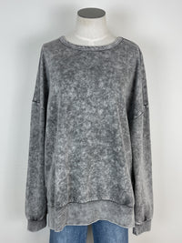 Camila Washed Pullover in Grey