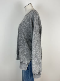 Camila Washed Pullover in Grey