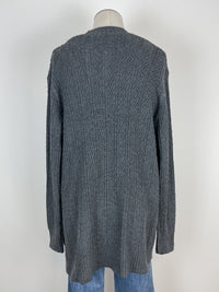 Harper Textured Cardigan in Charcoal