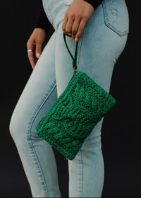 Cable Knit Clutch