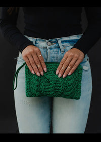 Cable Knit Clutch