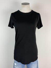 Becca Basic Ribbed Tee in Black