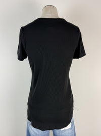 Becca Basic Ribbed Tee in Black