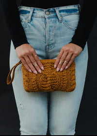 Cable Knit Clutch