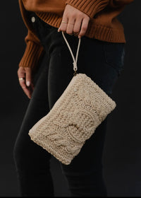 Cable Knit Clutch