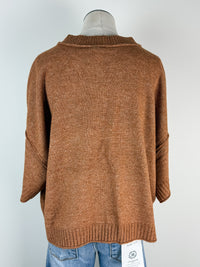 Jessie Horse Shoe Embroidered Top in Cinnaman