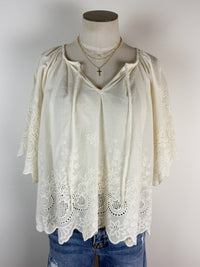 Maisy Eyelet Blouse in Ivory