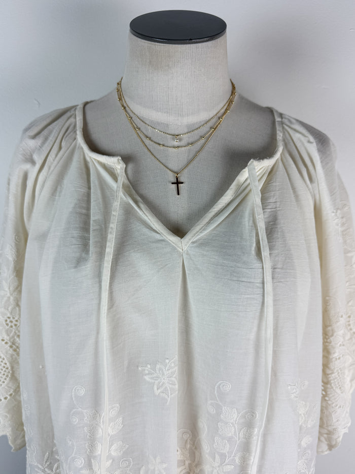Maisy Eyelet Blouse in Ivory