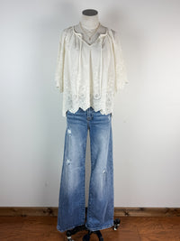 Maisy Eyelet Blouse in Ivory