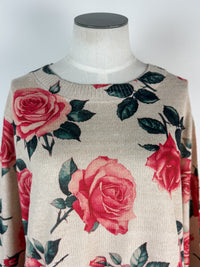 Cassie Rose Sweater in Oatmeal