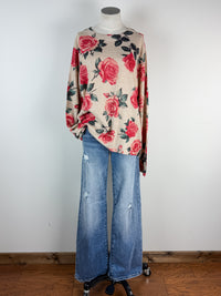 Cassie Rose Sweater in Oatmeal