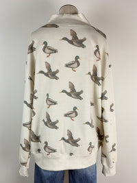 Elizabeth Mockneck Duck Sweatshirt in Natural