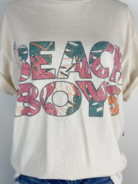 Beach Boys Neon Palm Tee in Off White