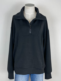 Sawyer 1/4 Zip in Black