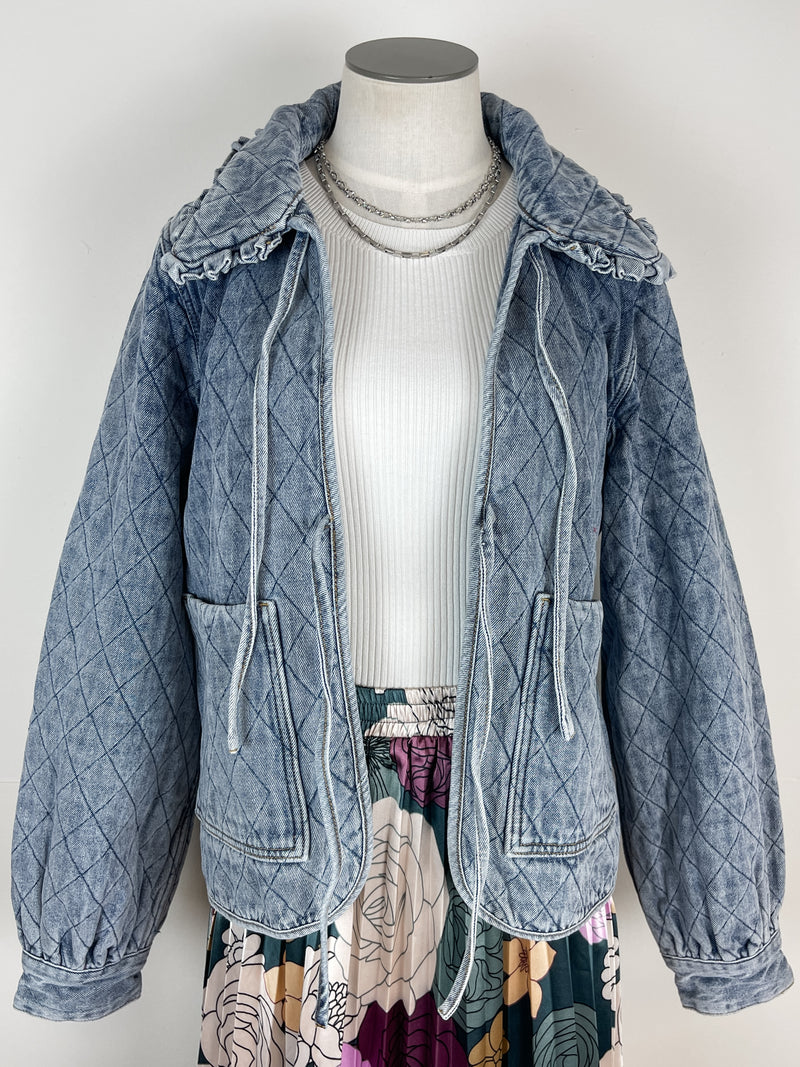 Lena Quilted Denim Jacket