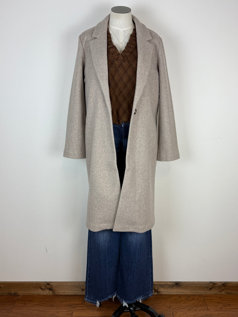 Karter Peacoat in Oatmeal