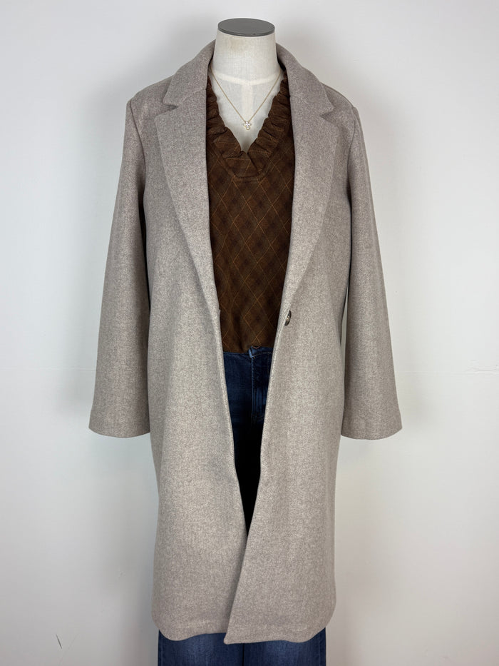 Karter Peacoat in Oatmeal
