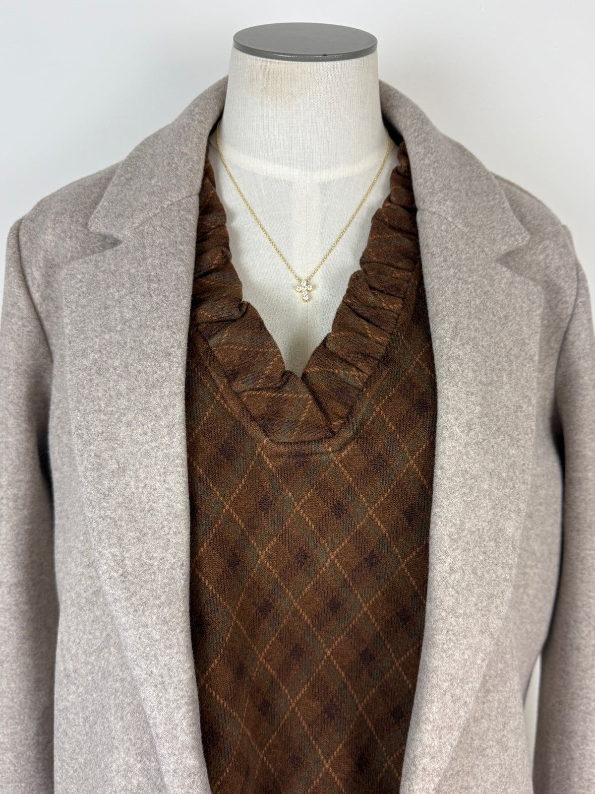 Karter Peacoat in Oatmeal