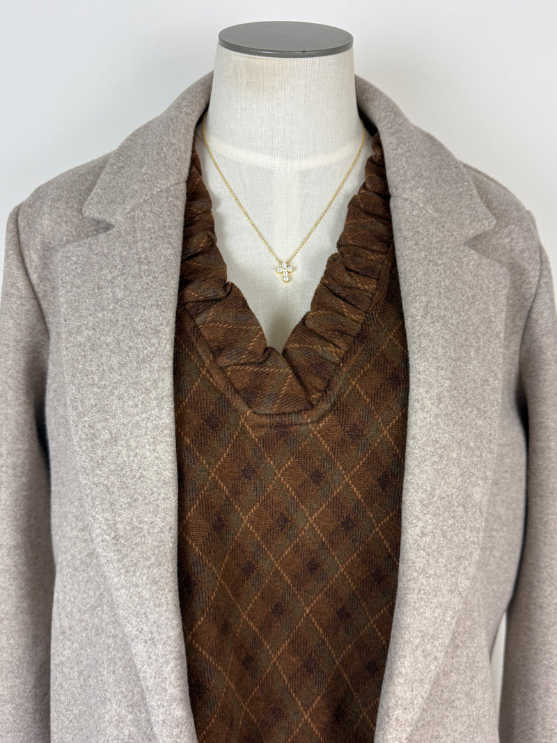 Karter Peacoat in Oatmeal