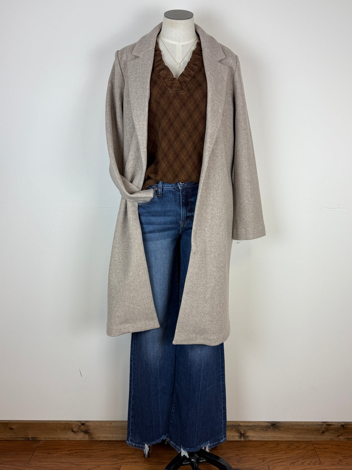 Karter Peacoat in Oatmeal