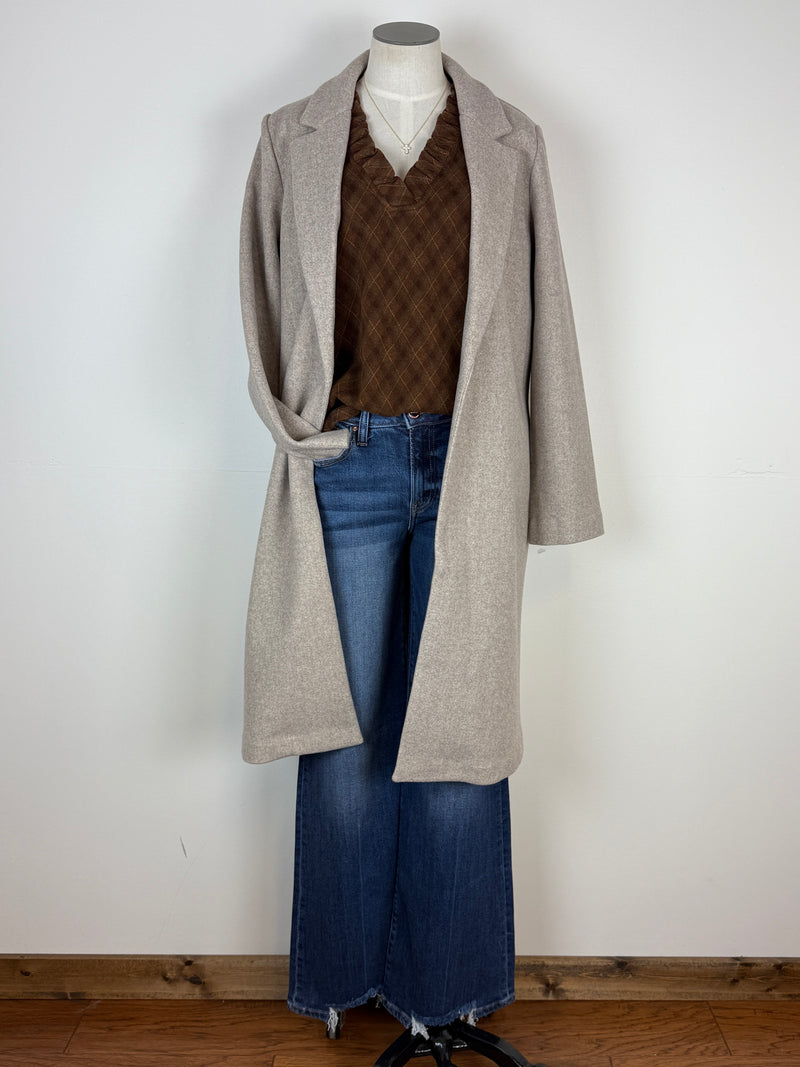Karter Peacoat in Oatmeal
