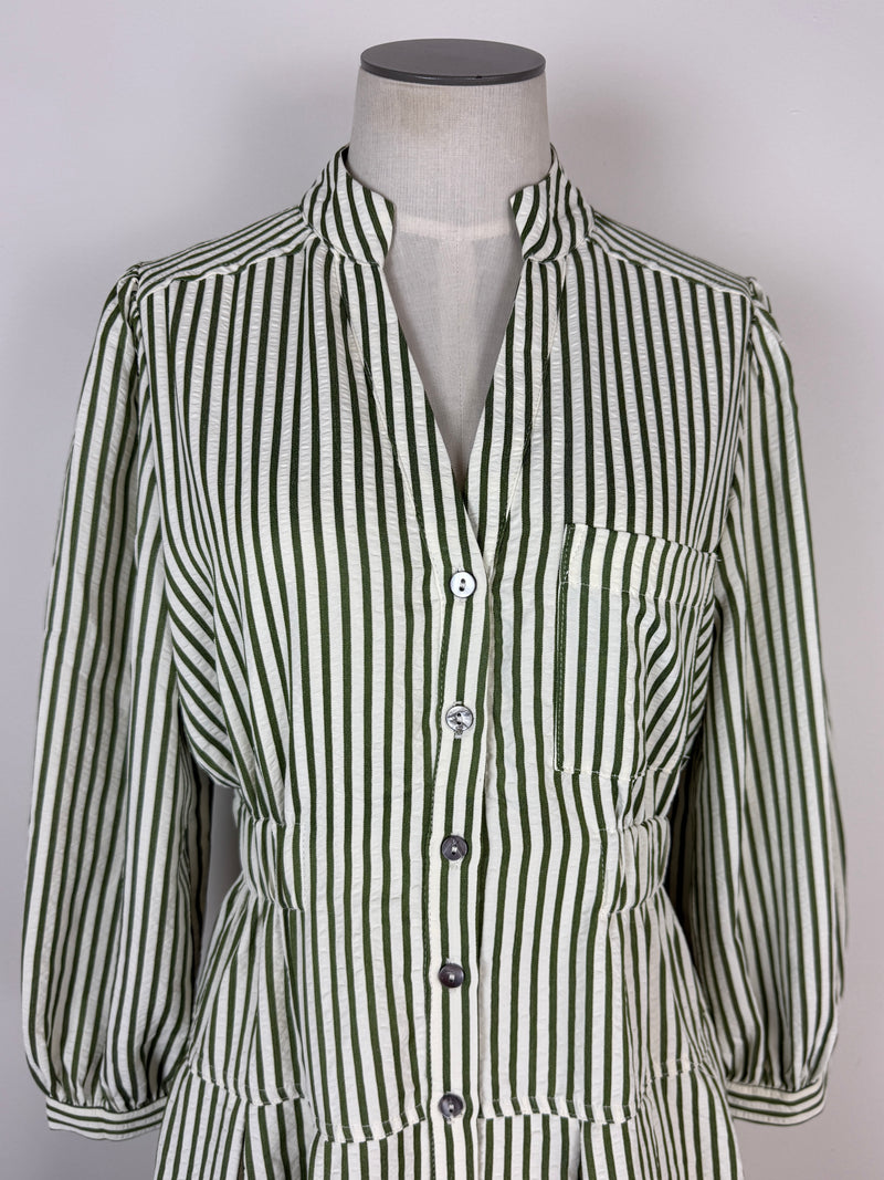 Mariella Striped Dress in Olive