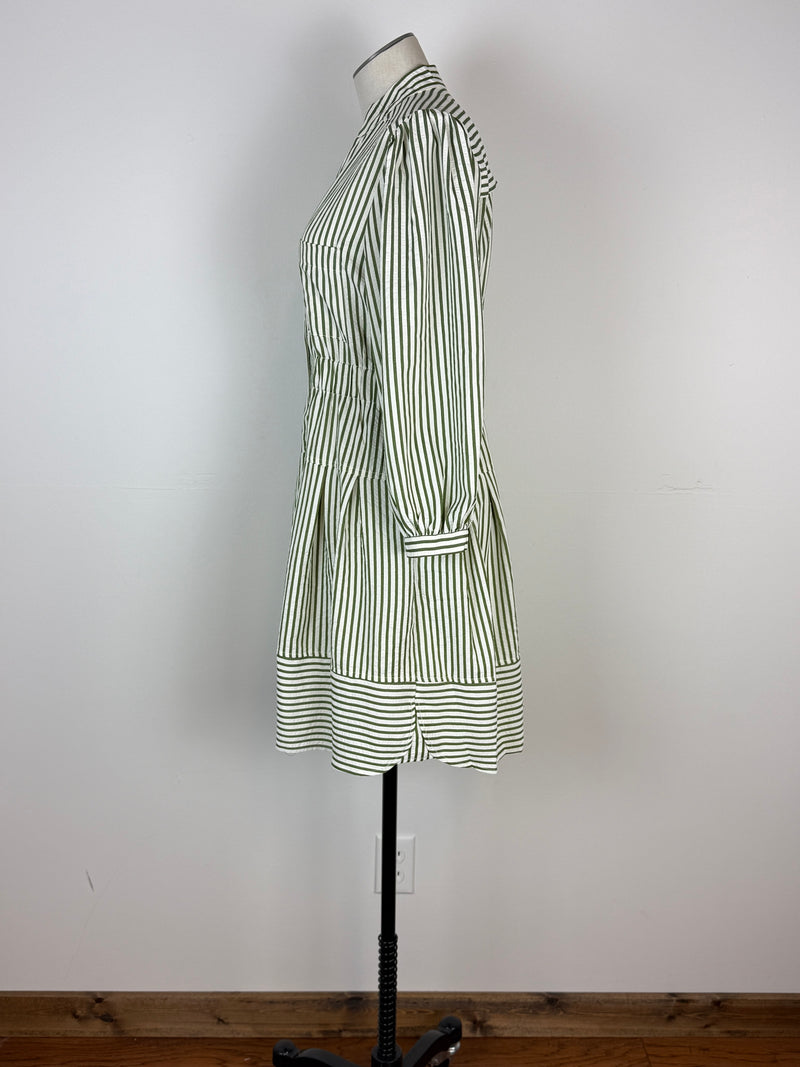 Mariella Striped Dress in Olive
