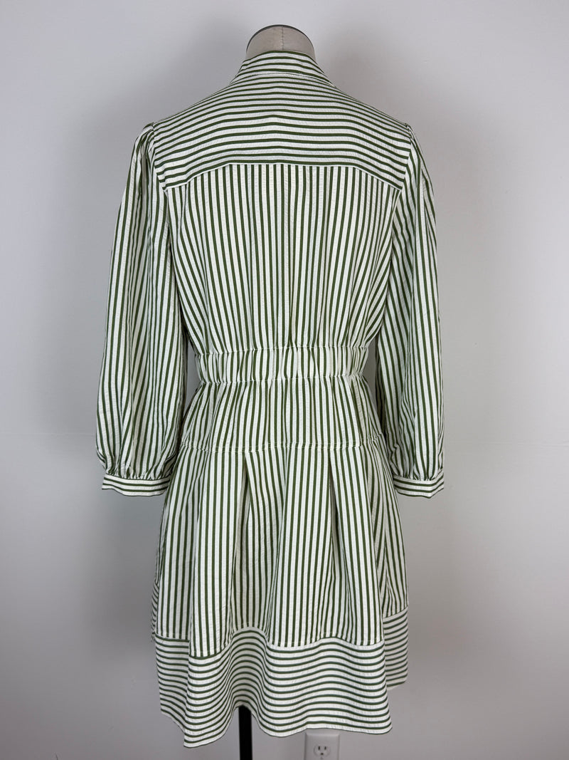 Mariella Striped Dress in Olive
