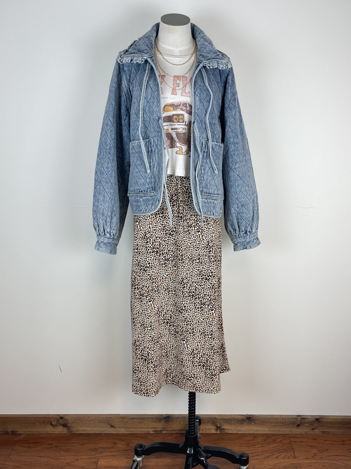 Lena Quilted Denim Jacket