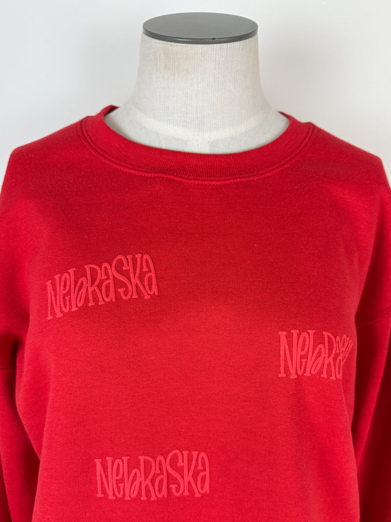 Nebraska Repeat Sweatshirt in Red