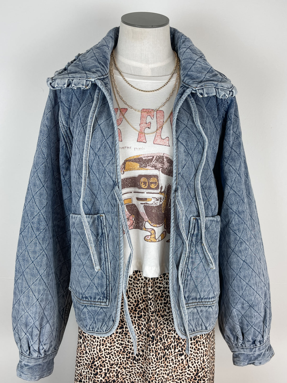 Lena Quilted Denim Jacket