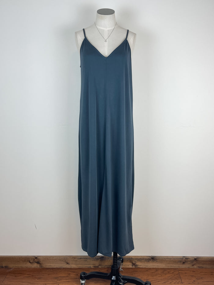 Mara V Neck Maxi Dress in Deep Teal