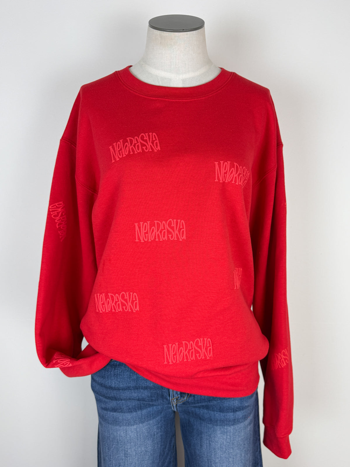 Nebraska Repeat Sweatshirt in Red