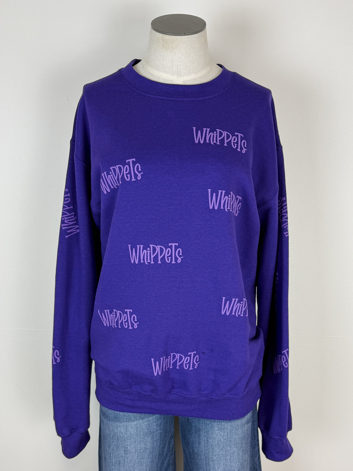 Whippet Repeat Sweatshirt in Purple