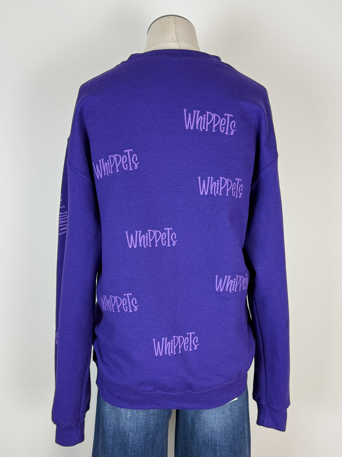 Whippet Repeat Sweatshirt in Purple